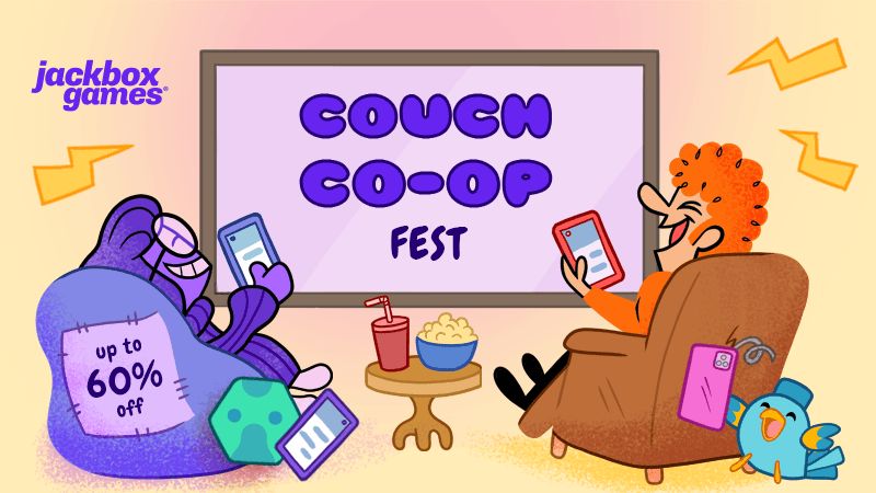 Economize até 50% em todo o catálogo da Jackbox Games durante a promoção Cooperativo Local do Steam!